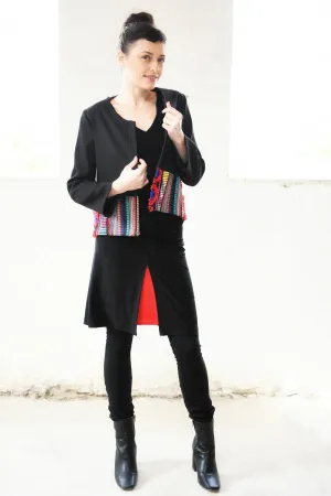 Black & Colorful EmbroideryJacket