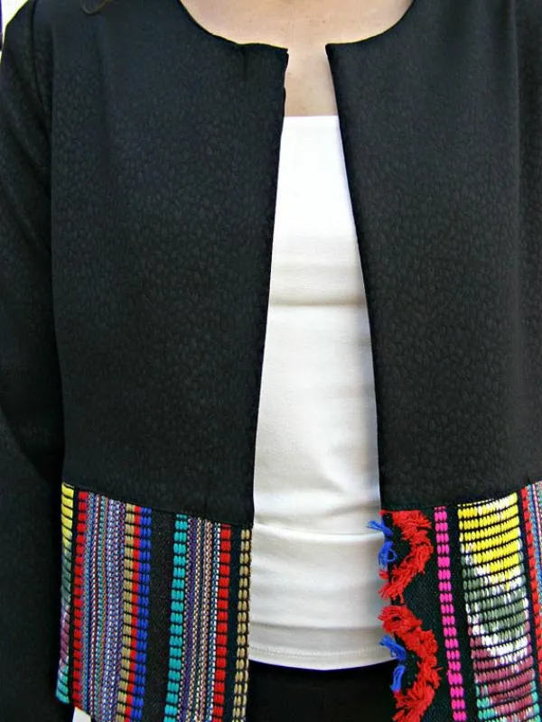 Black & Colorful EmbroideryJacket