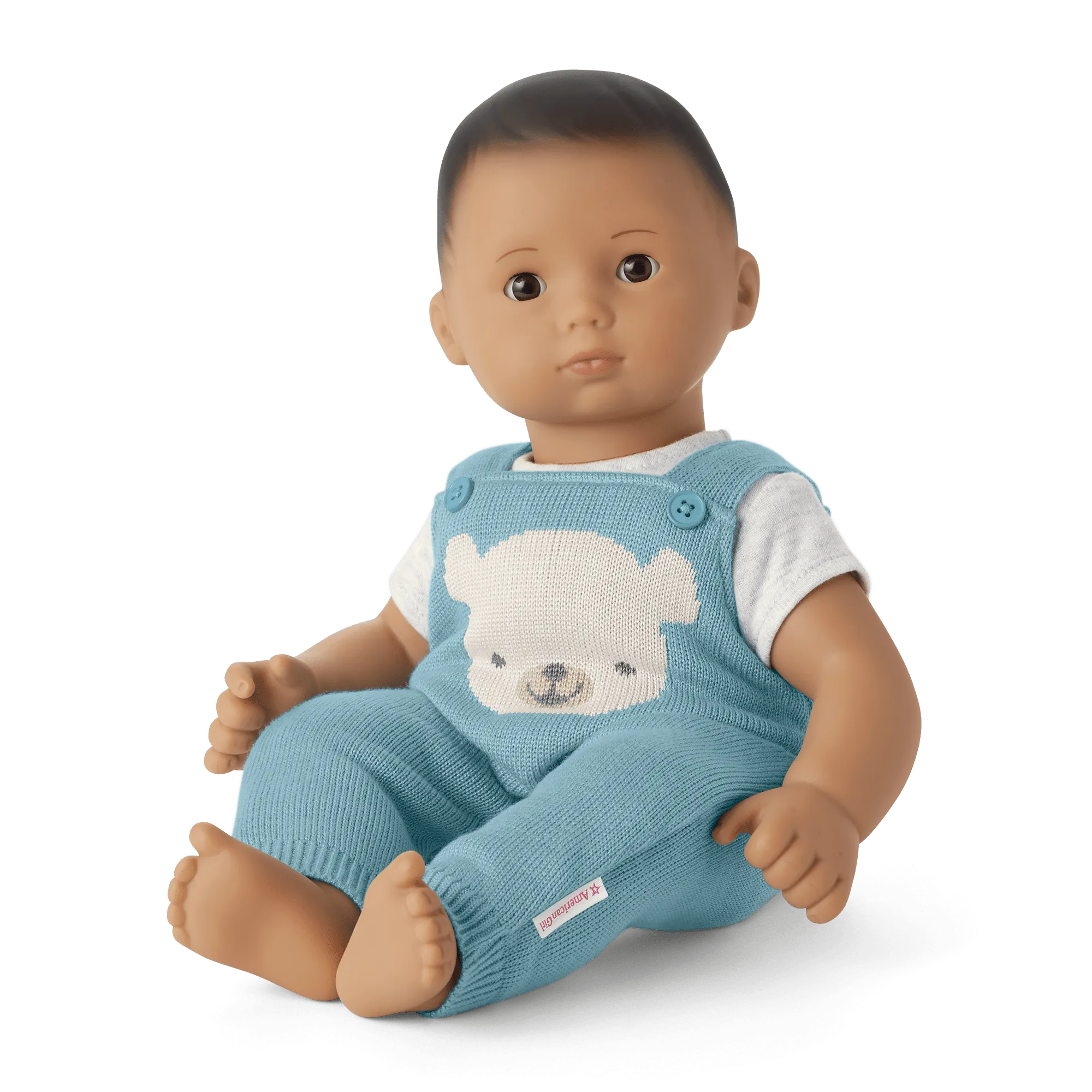 Blue Bear Overalls Set for Bitty Baby® Dolls
