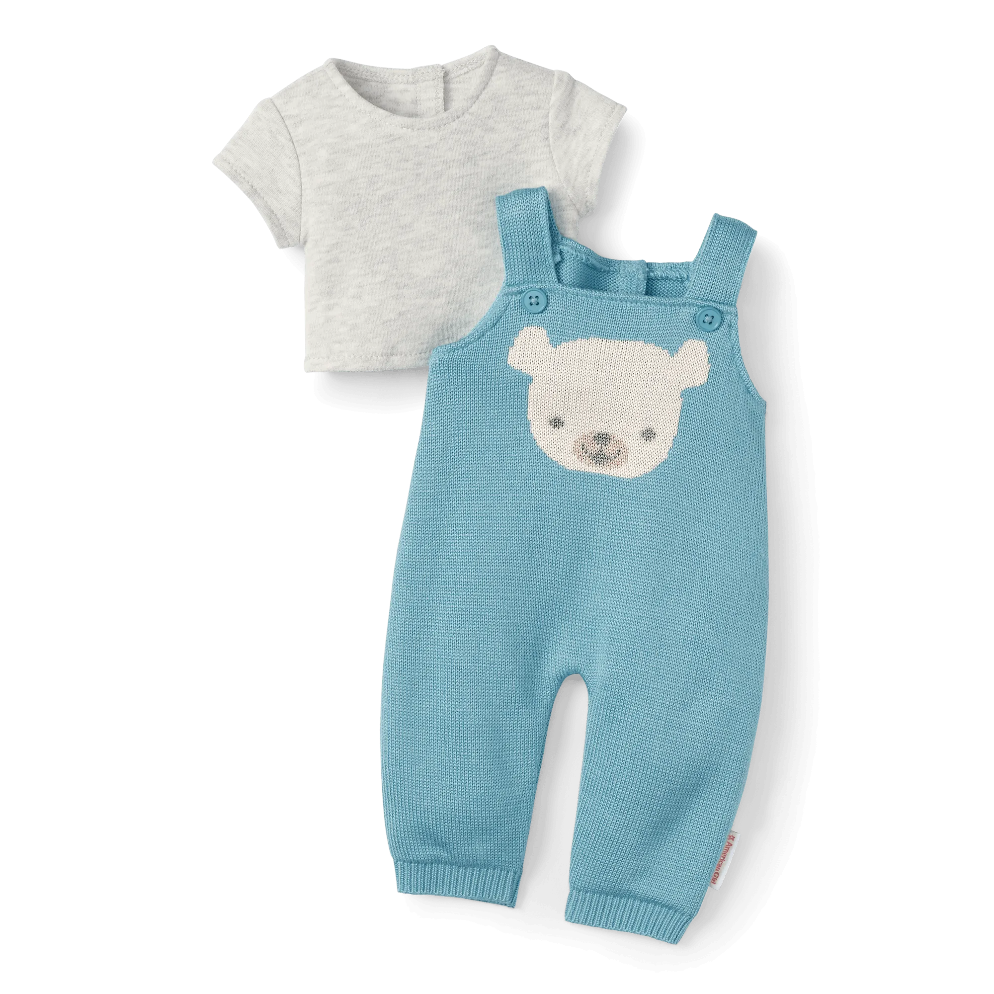 Blue Bear Overalls Set for Bitty Baby® Dolls