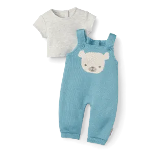 Blue Bear Overalls Set for Bitty Baby® Dolls