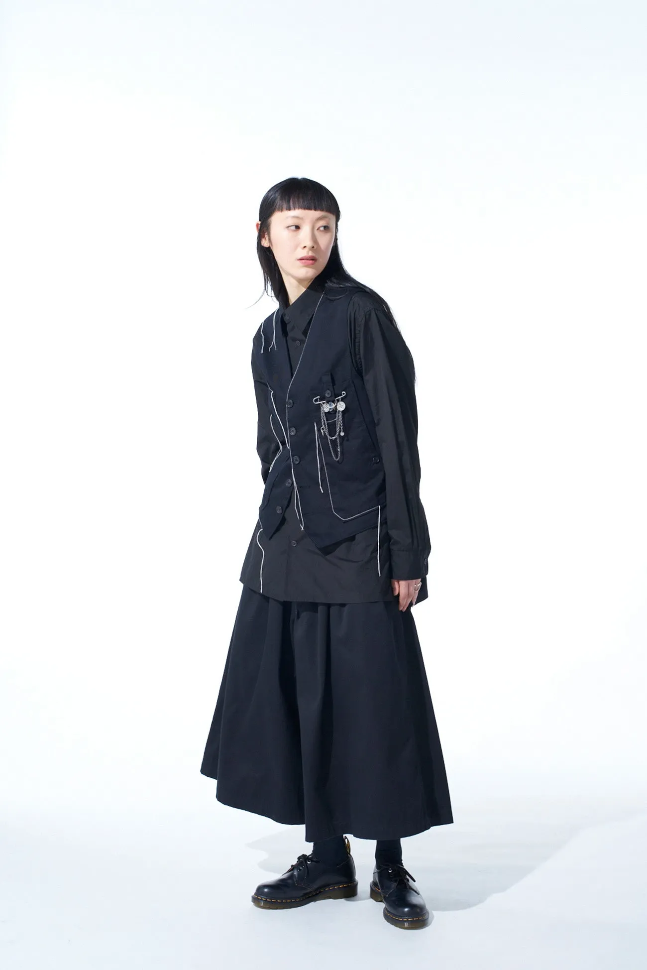 COTTON TWILL COLOR STITCHING WORK VEST