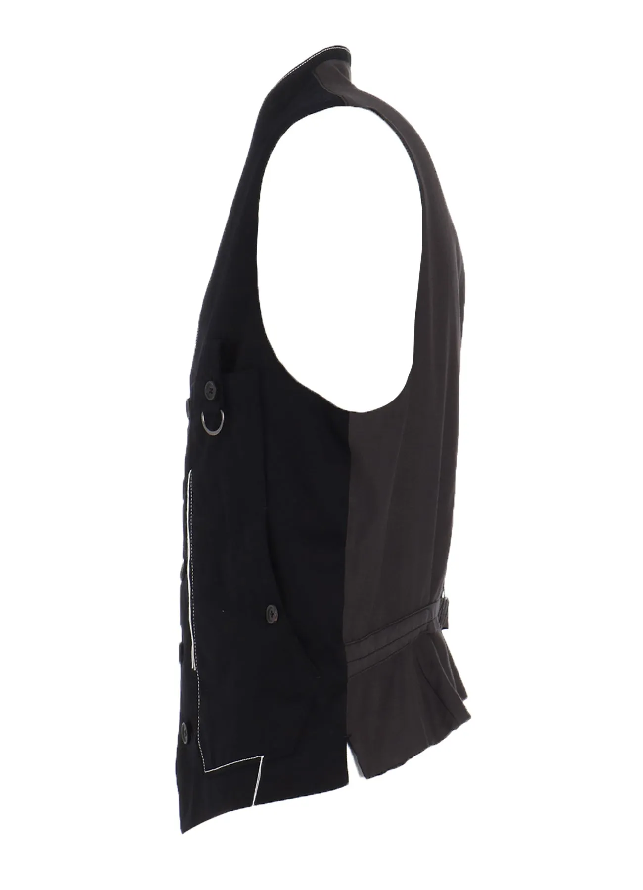 COTTON TWILL COLOR STITCHING WORK VEST