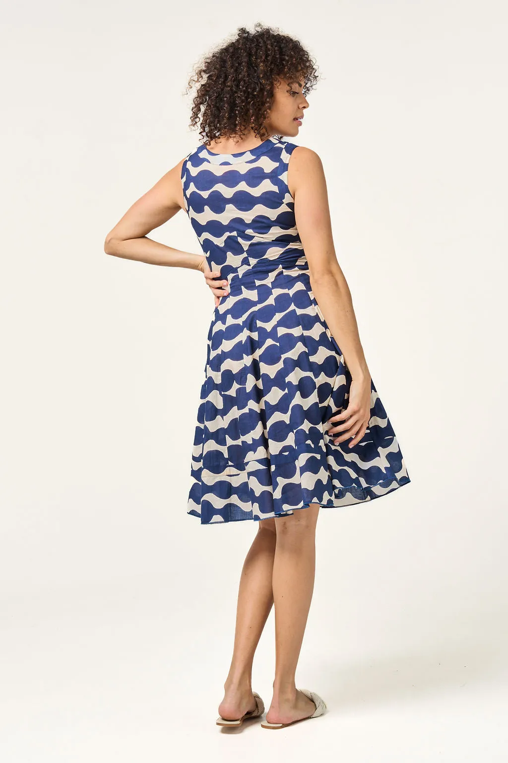 Dress Chakra - Mala Navy and Ecru