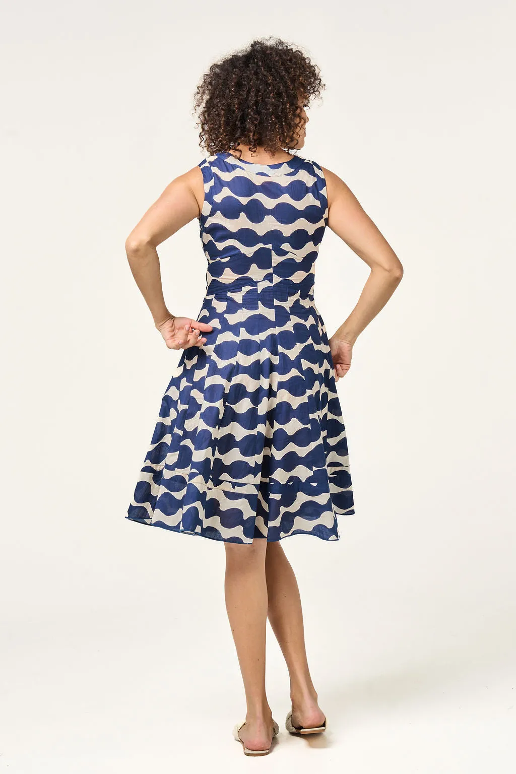 Dress Chakra - Mala Navy and Ecru