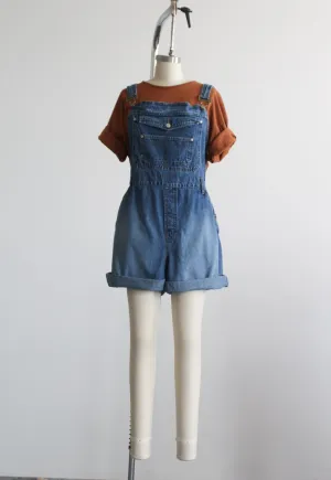 driftwood short overalls