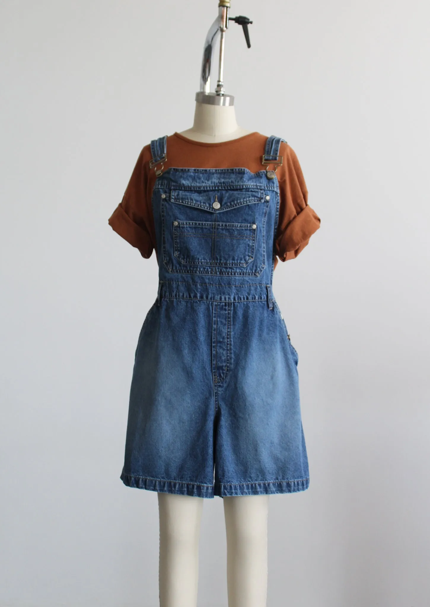 driftwood short overalls