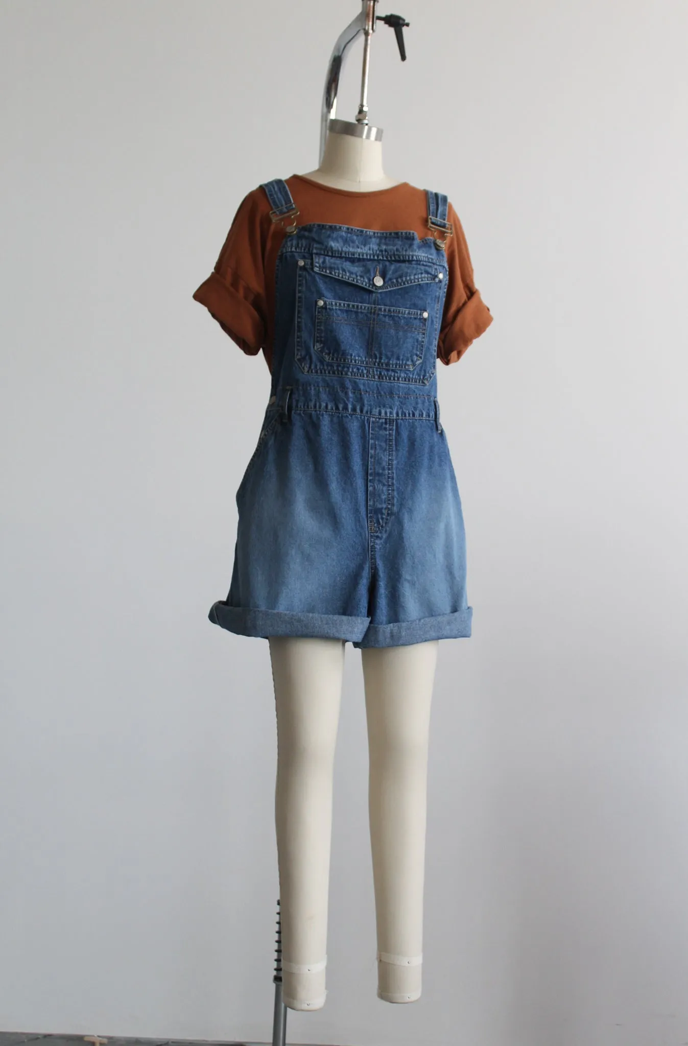 driftwood short overalls