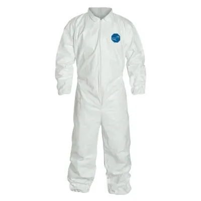DuPont™ Tyvek Coveralls with Elastic Wrists and Ankles, X-Large, White, TY125SWHXL002500