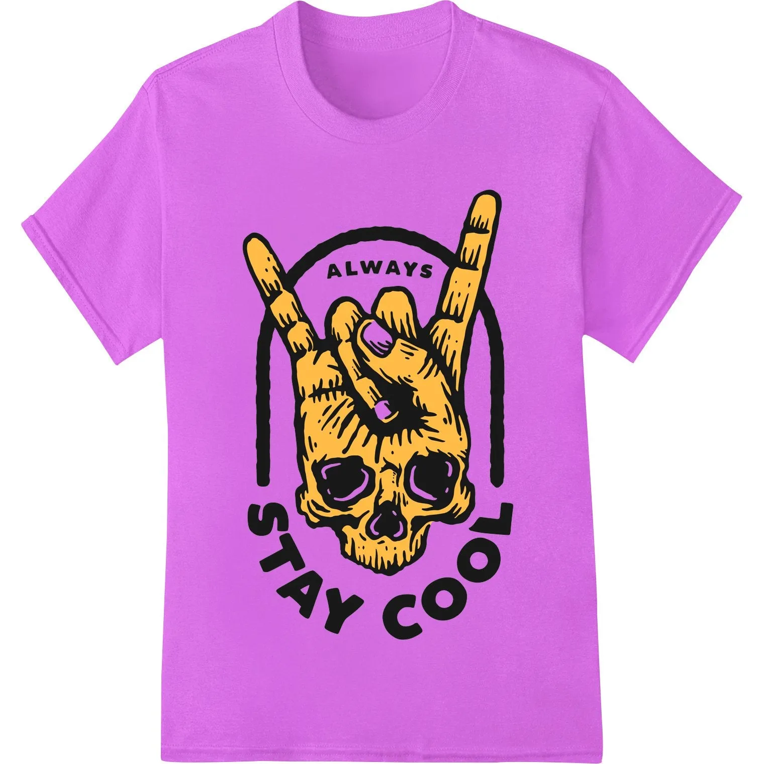 Edgy Skull 'ALWAYS STAY COOL' DTF Print Heat Transfer
