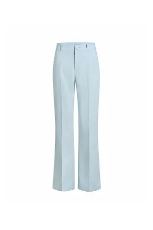 Esther Straight Slim Leg Crepe Floor Length Pants