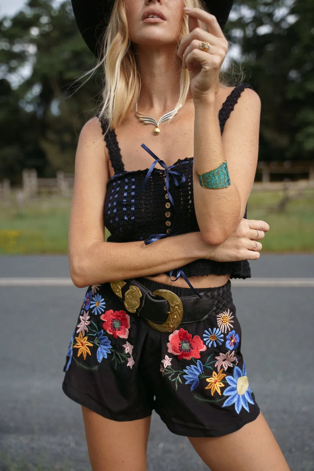 Every Little Thing She Does Is Magic Silk Crepe Shorts