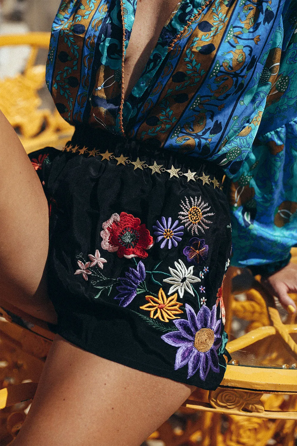 Every Little Thing She Does Is Magic Silk Crepe Shorts
