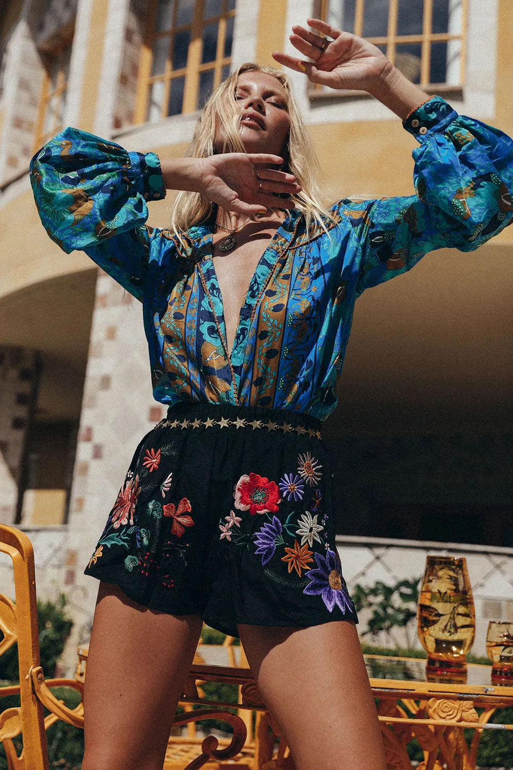 Every Little Thing She Does Is Magic Silk Crepe Shorts