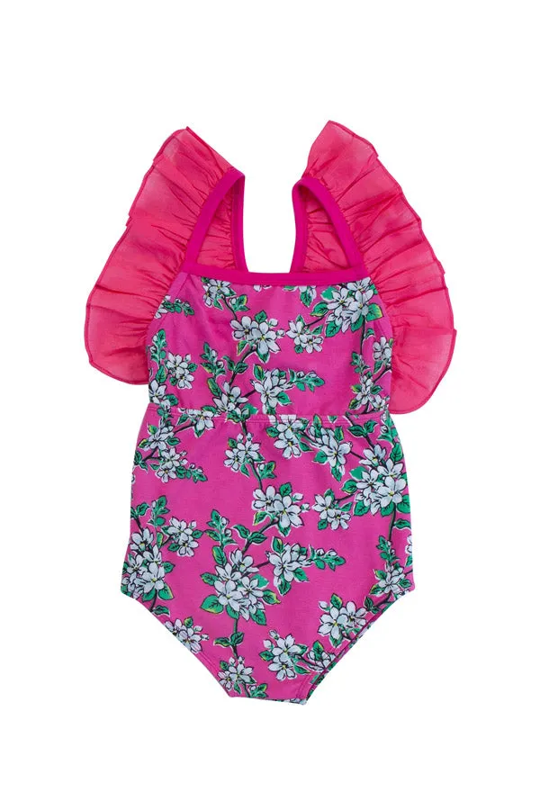 Fawn Leotard Cerise Almond Blossom