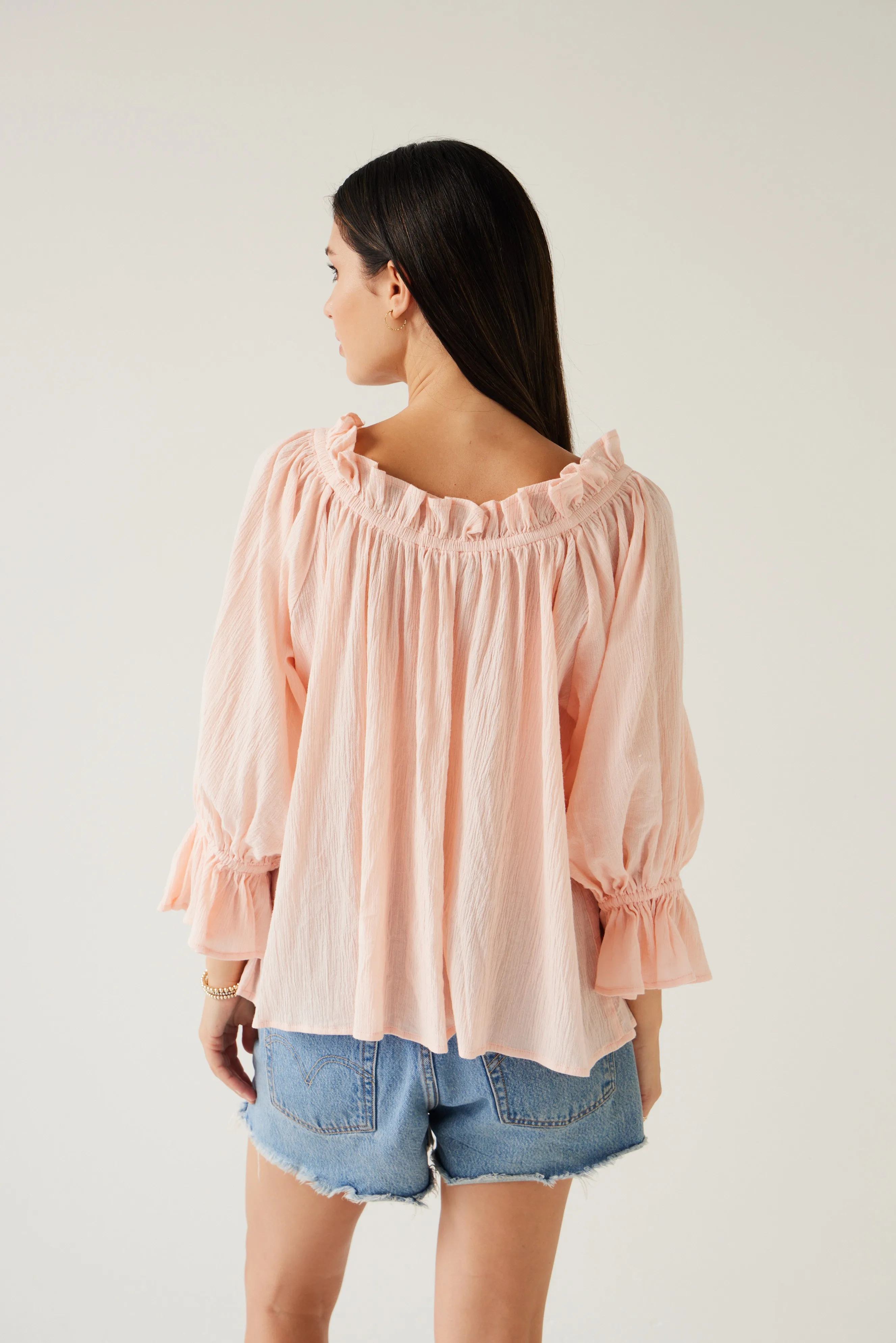 Frill Top | Peach