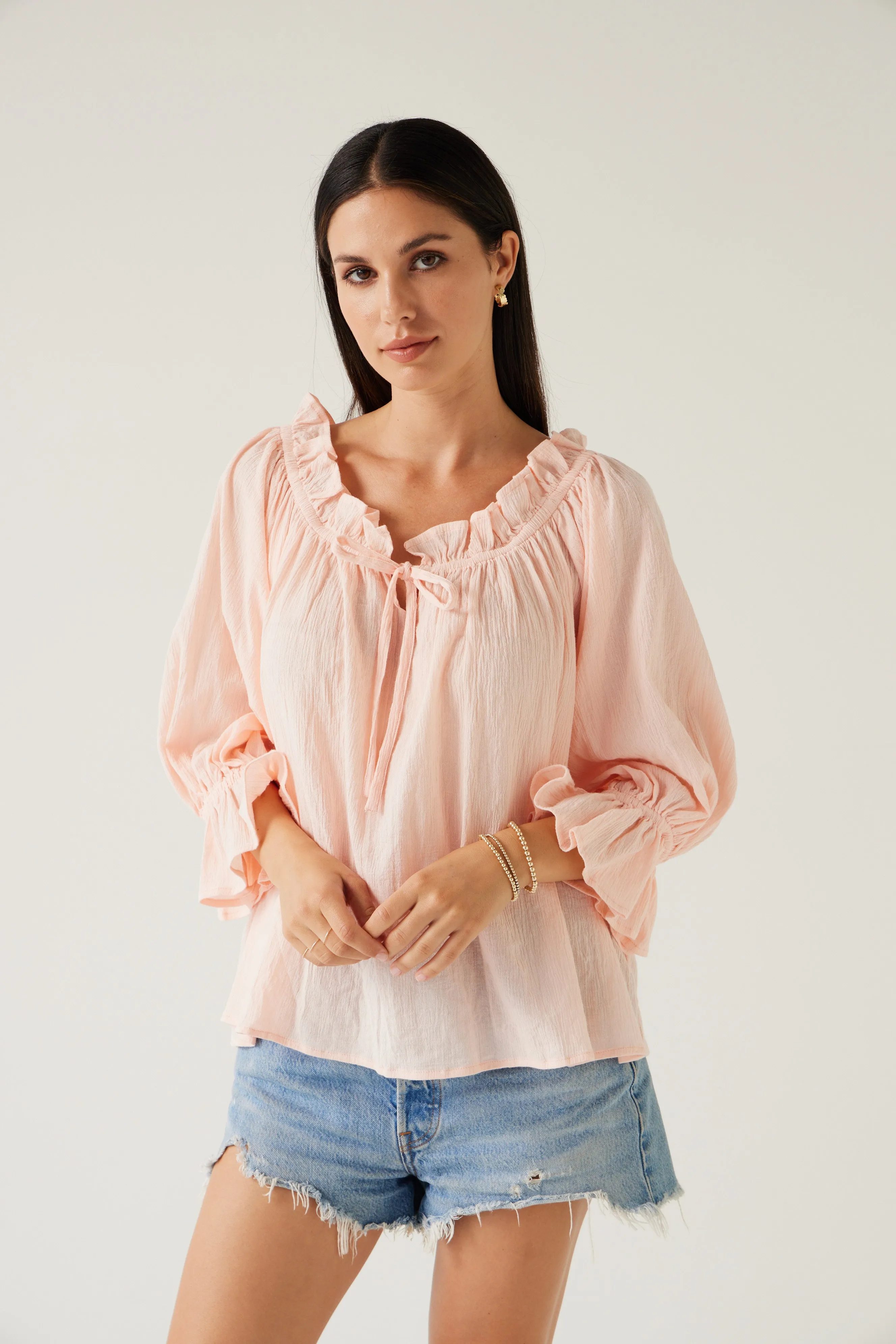 Frill Top | Peach