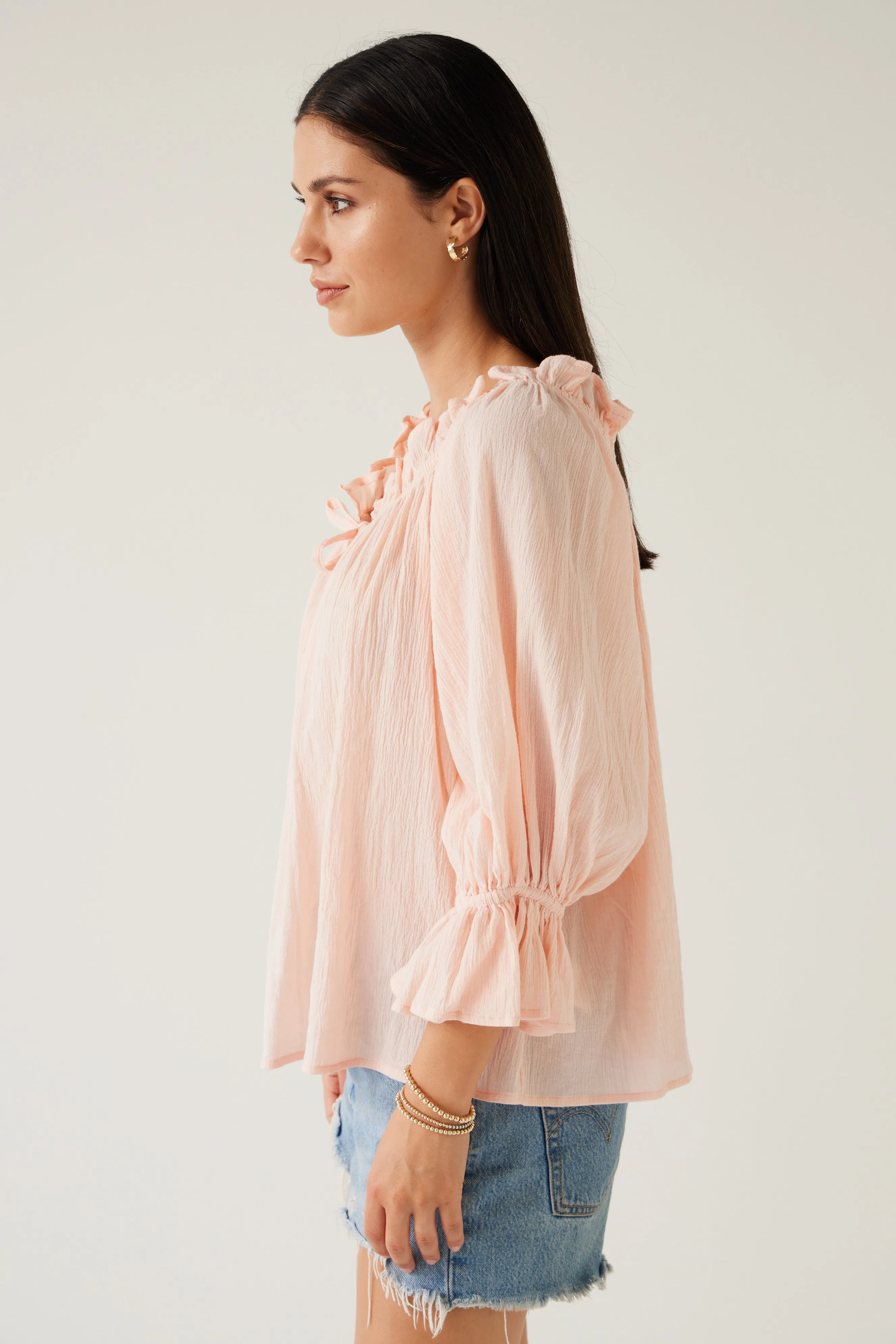 Frill Top | Peach