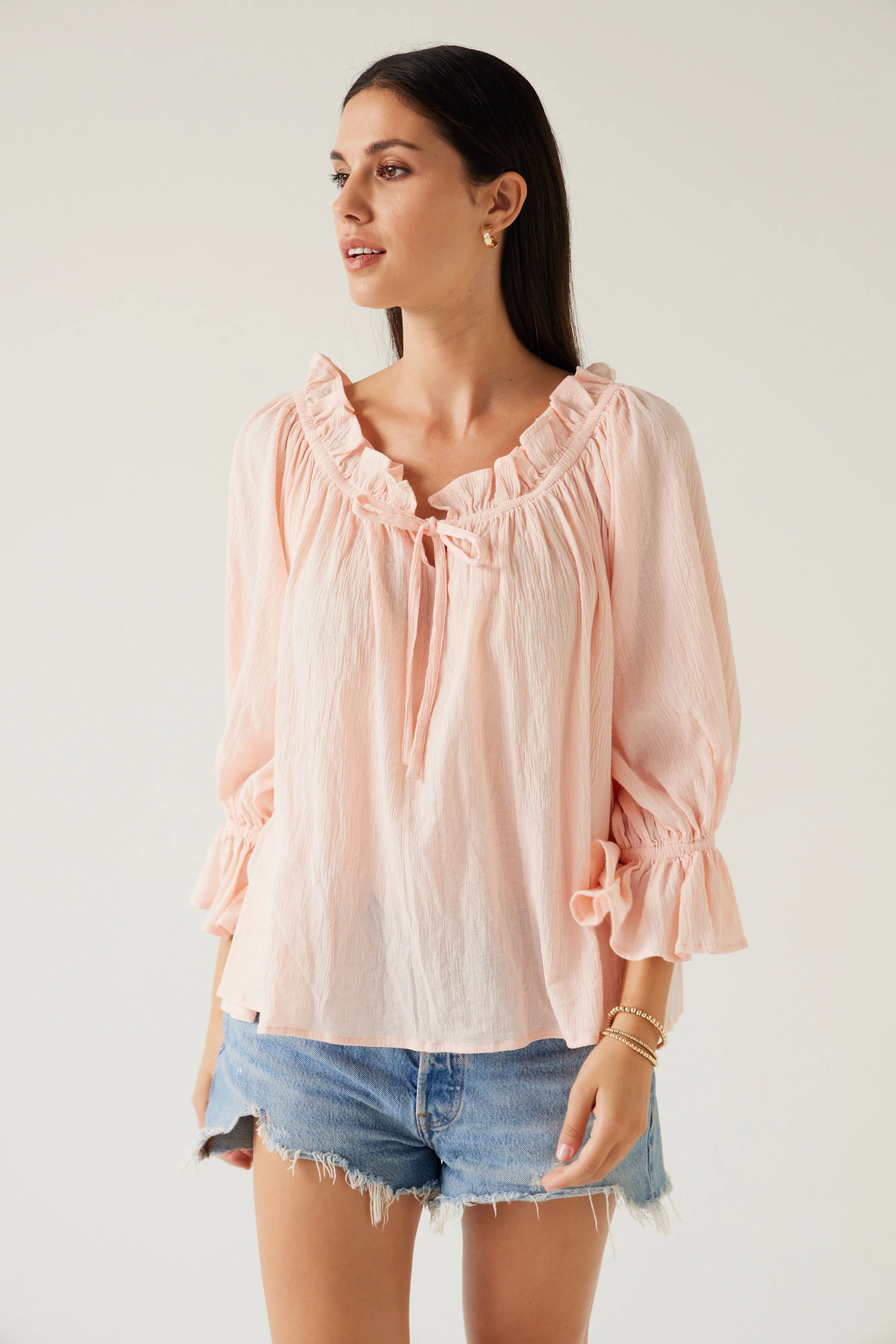Frill Top | Peach