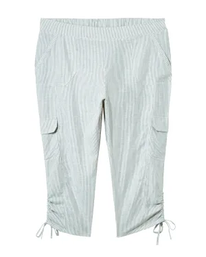 Galway Capri Pant | Light Grey / White
