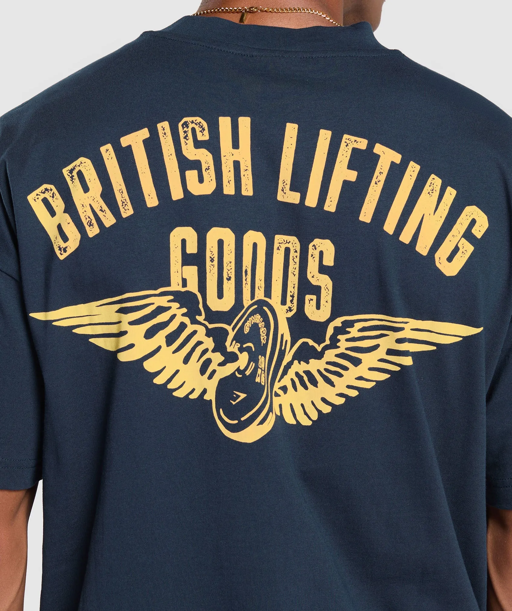 Gymshark British Lifting Goods Graphic T-Shirt - Navy