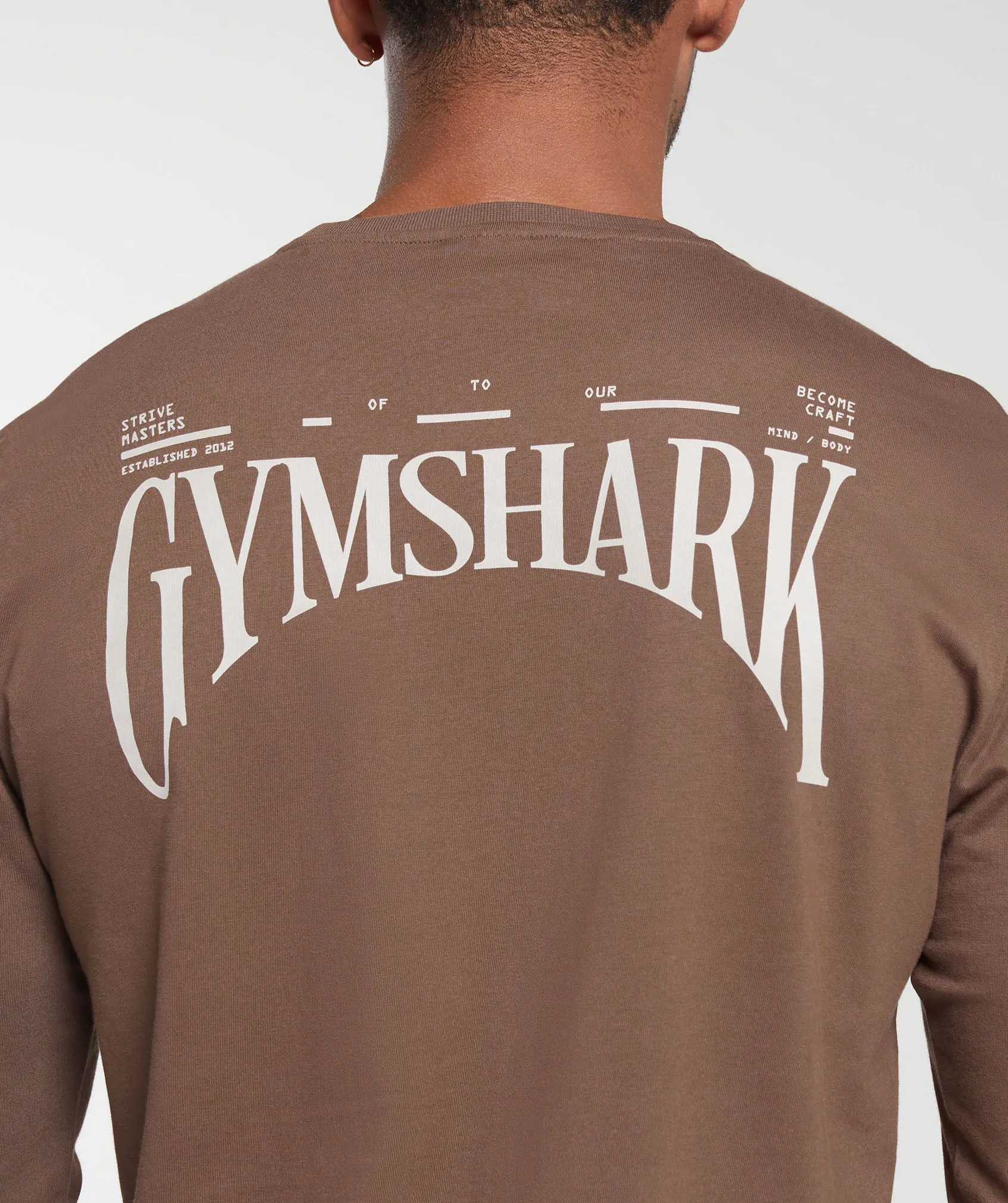 Gymshark Hybrid Wellness Long Sleeve T-Shirt - Penny Brown