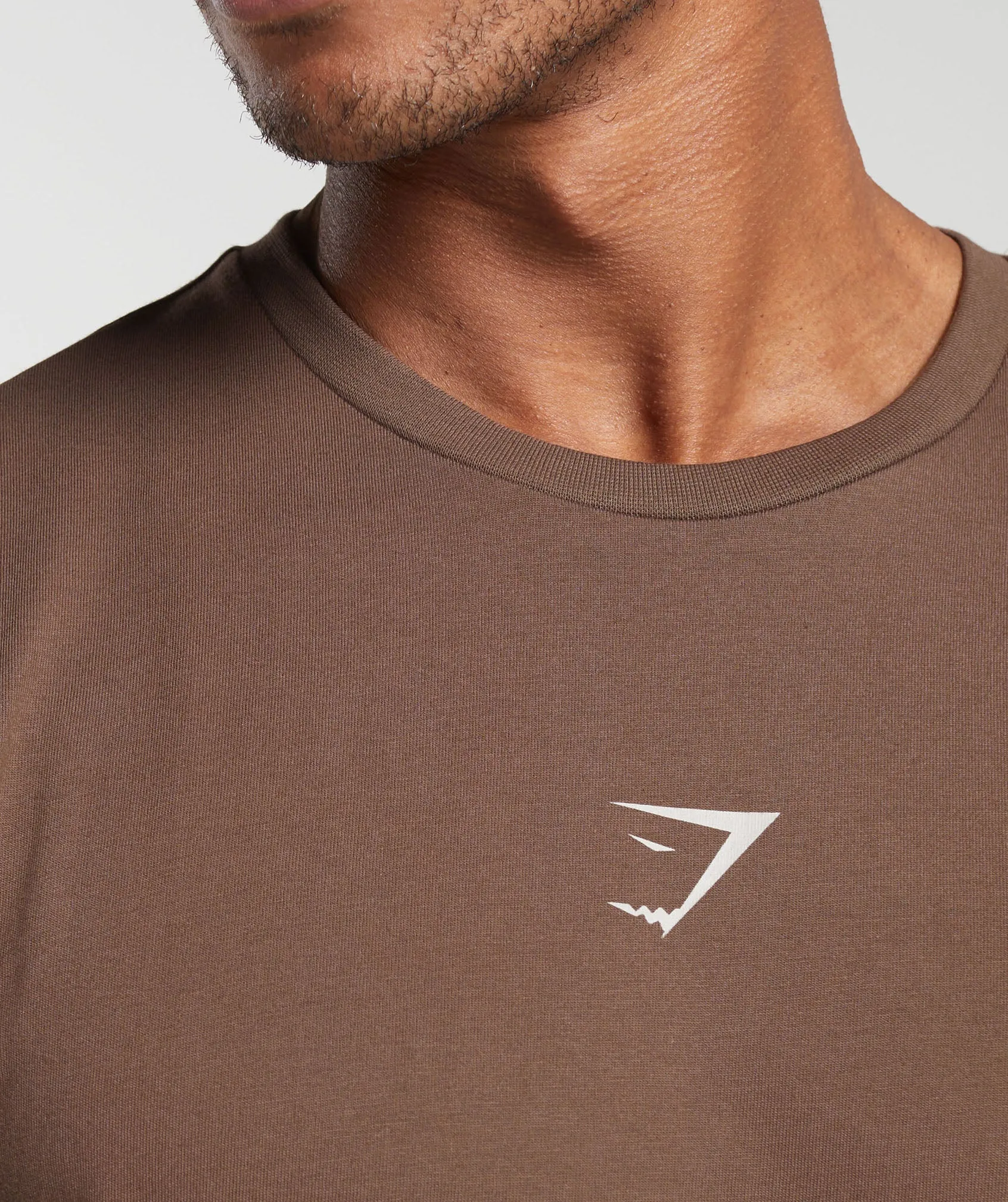 Gymshark Hybrid Wellness Long Sleeve T-Shirt - Penny Brown