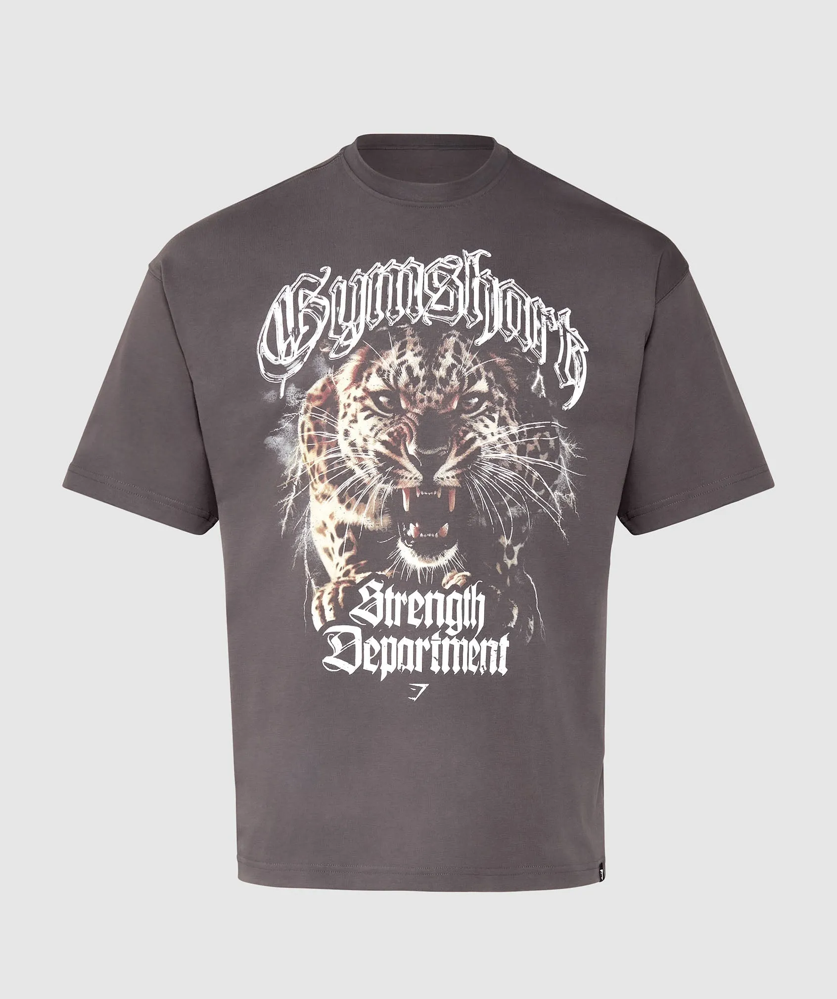 Gymshark Strength Department Animal Oversized T-Shirt - Greyed Purple