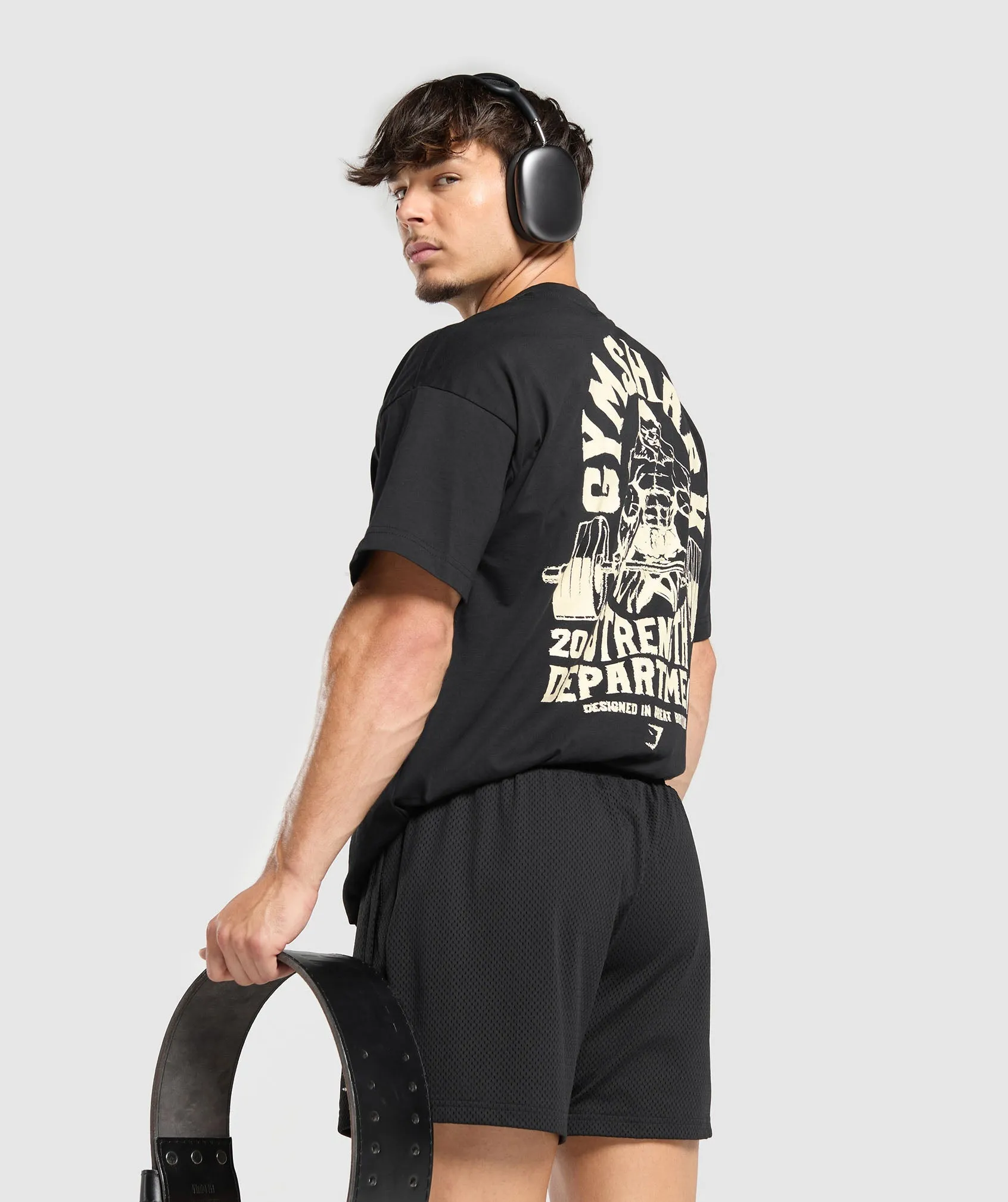 Gymshark Strength Department Graphic T-Shirt - Black