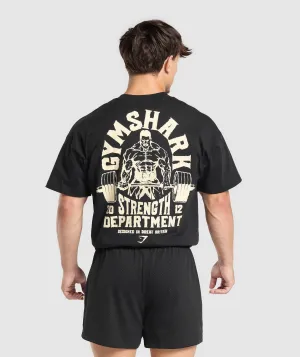 Gymshark Strength Department Graphic T-Shirt - Black