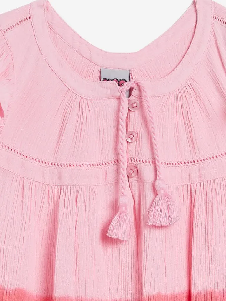 HOP Kids Pink Dip-Dye Brooke Dress