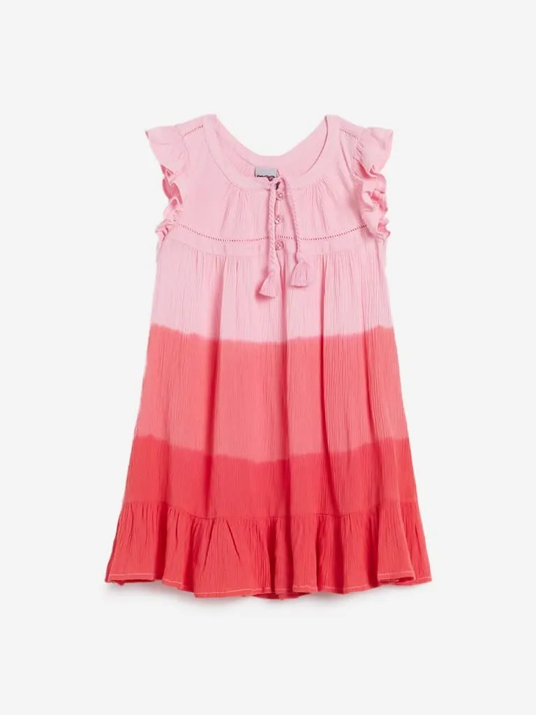HOP Kids Pink Dip-Dye Brooke Dress