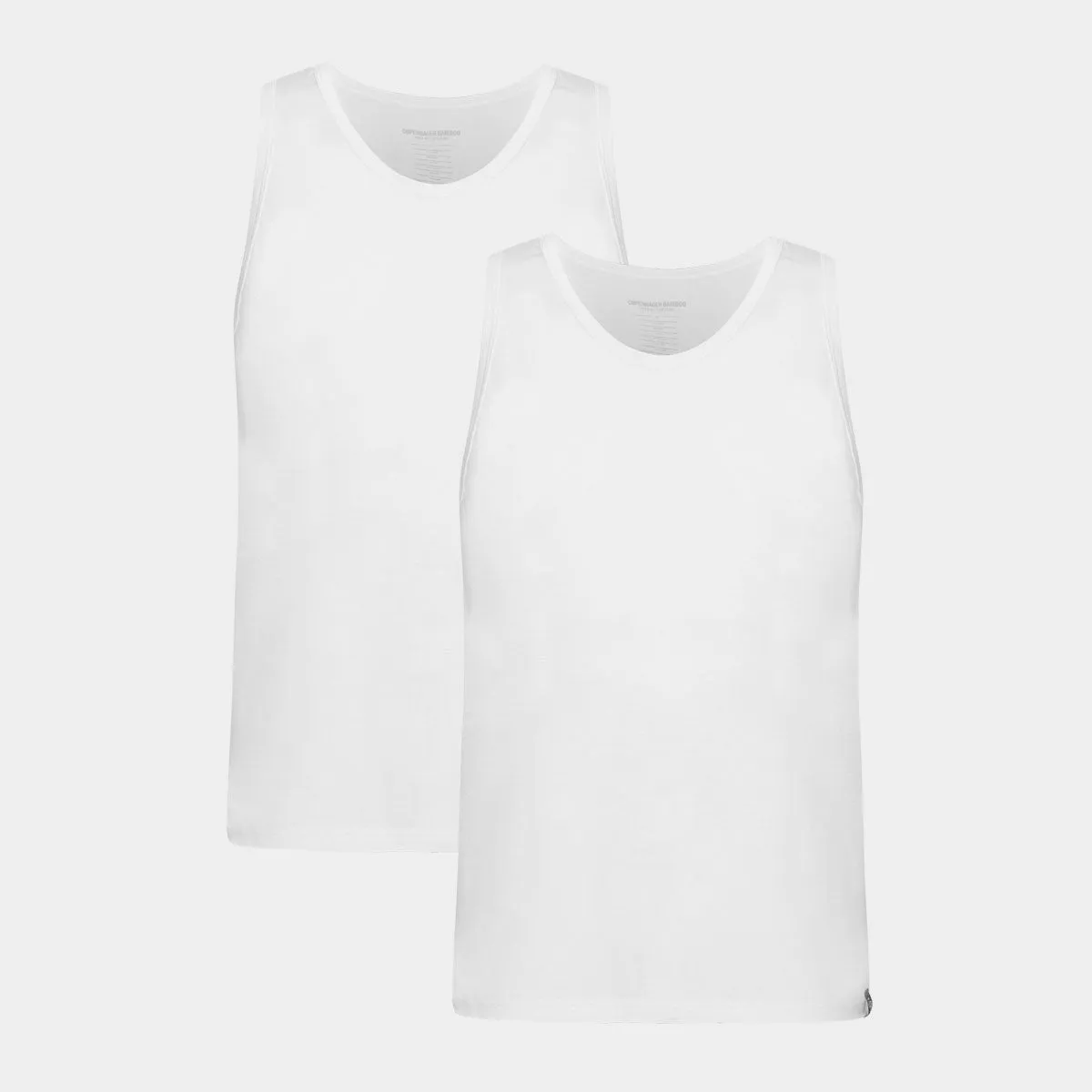 Hvide bambus tank tops - 2 pak