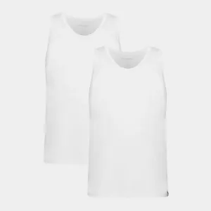 Hvide bambus tank tops - 2 pak