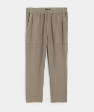 Italian Linen Beach Pant in Vintage Pewter