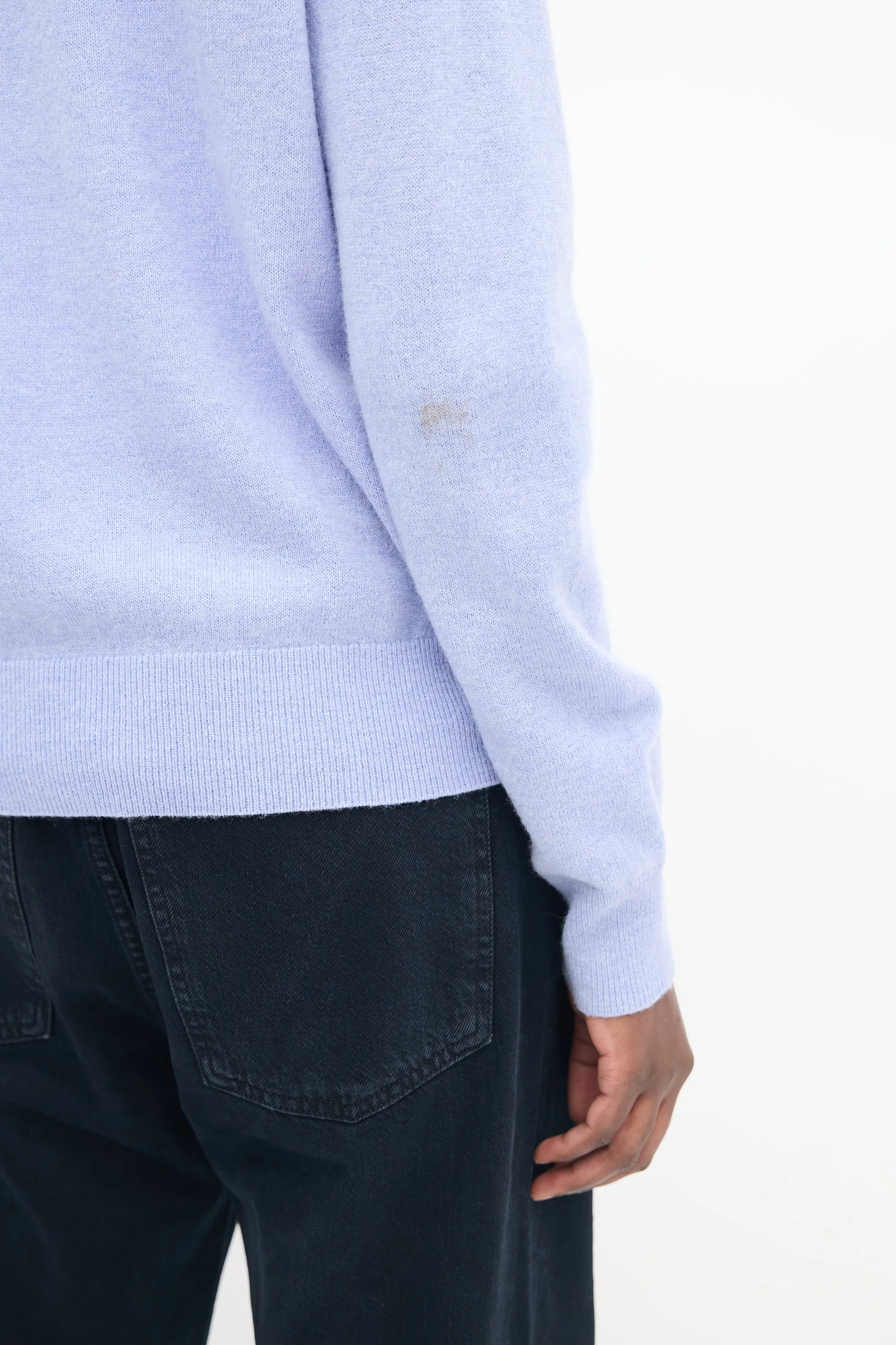 Light Blue Wool Face Logo Sweater