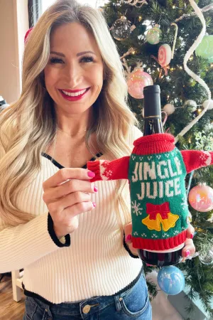 Light-Up Wine & Bottle Sweater