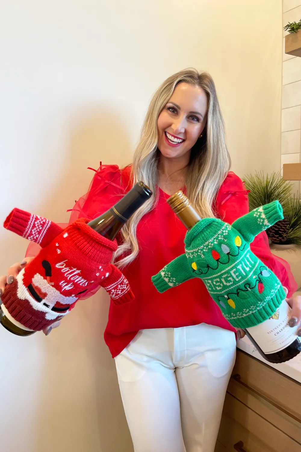 Light-Up Wine & Bottle Sweater