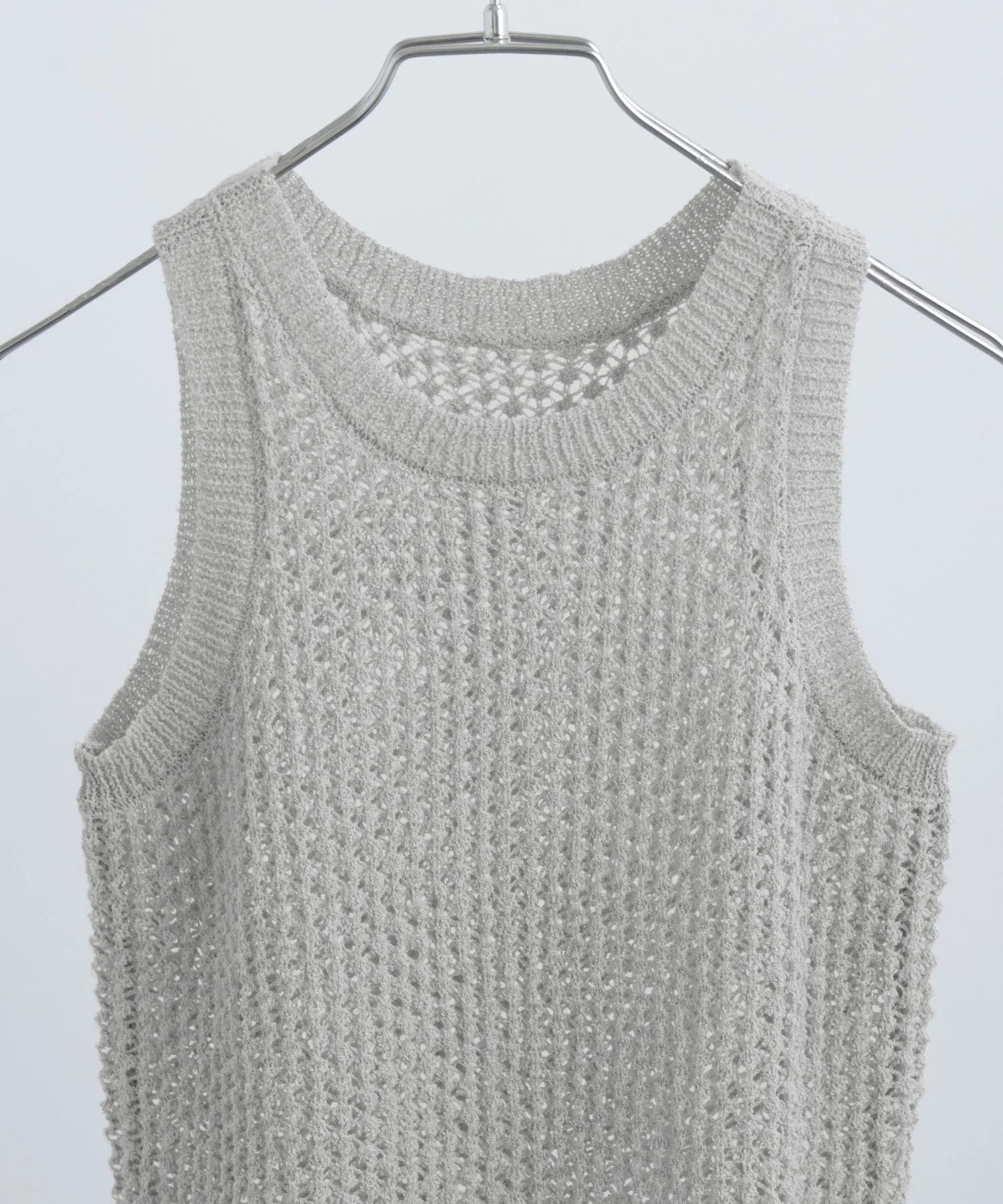Loop Yarn Knit No Sleeve Tops