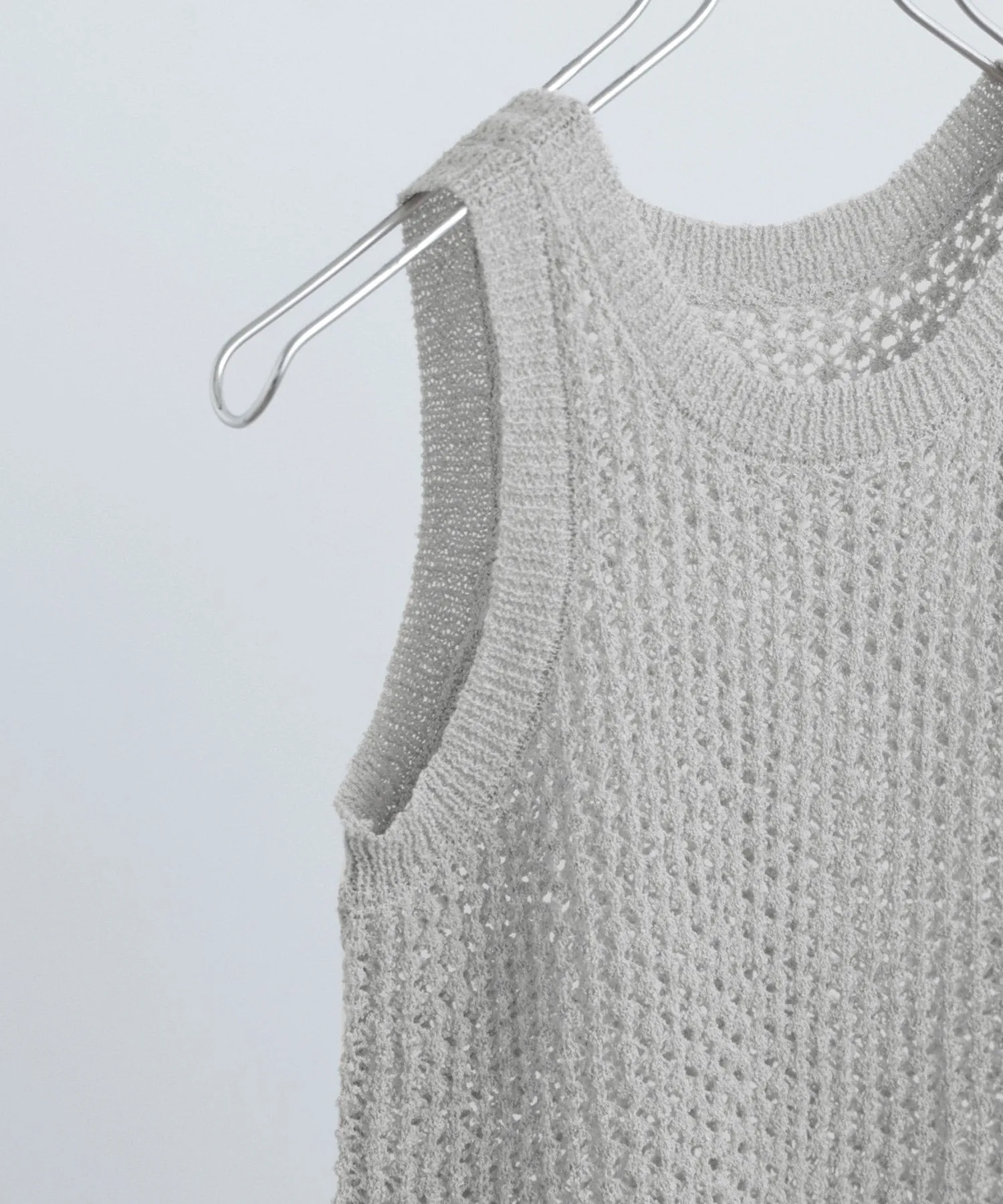 Loop Yarn Knit No Sleeve Tops