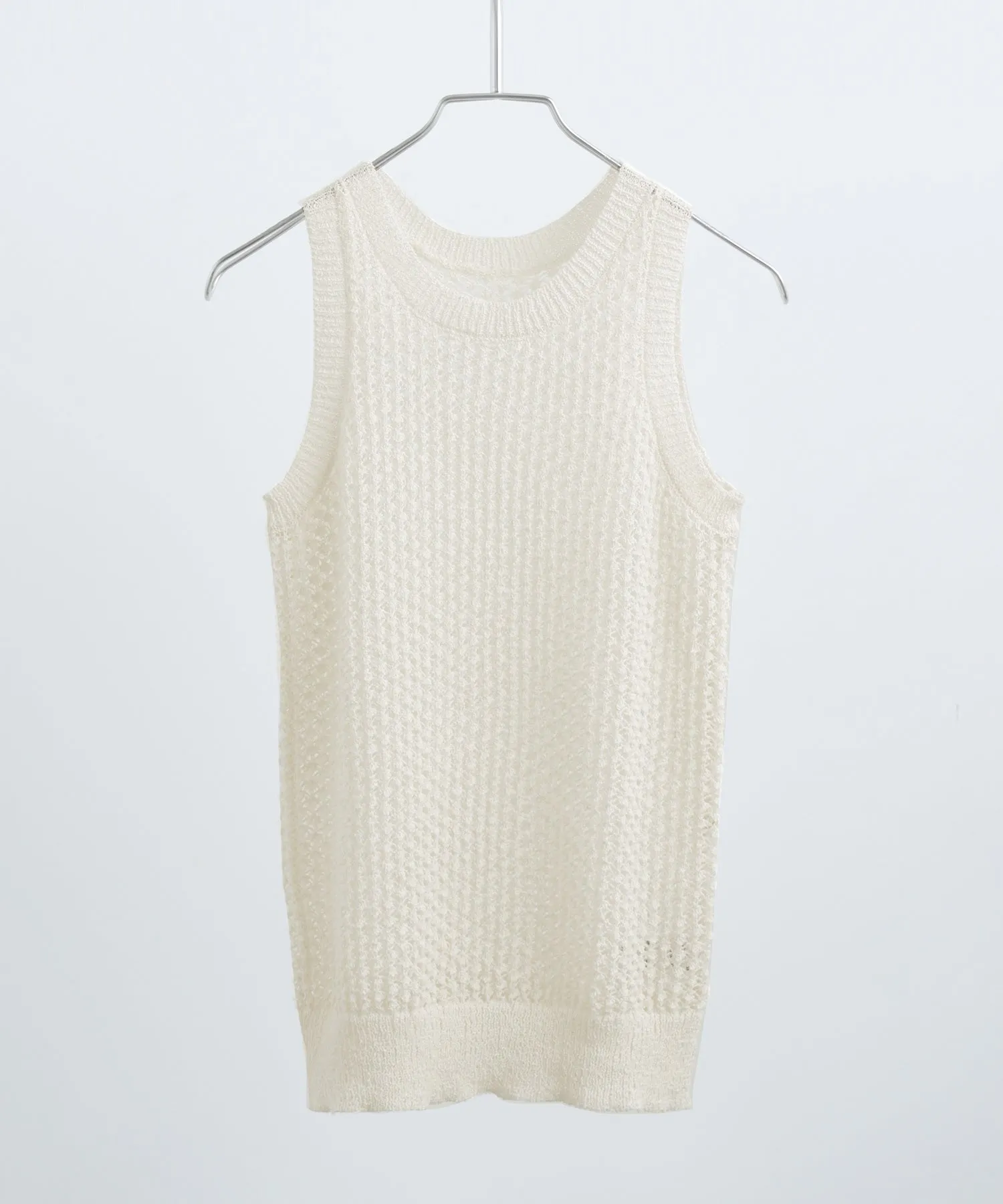 Loop Yarn Knit No Sleeve Tops