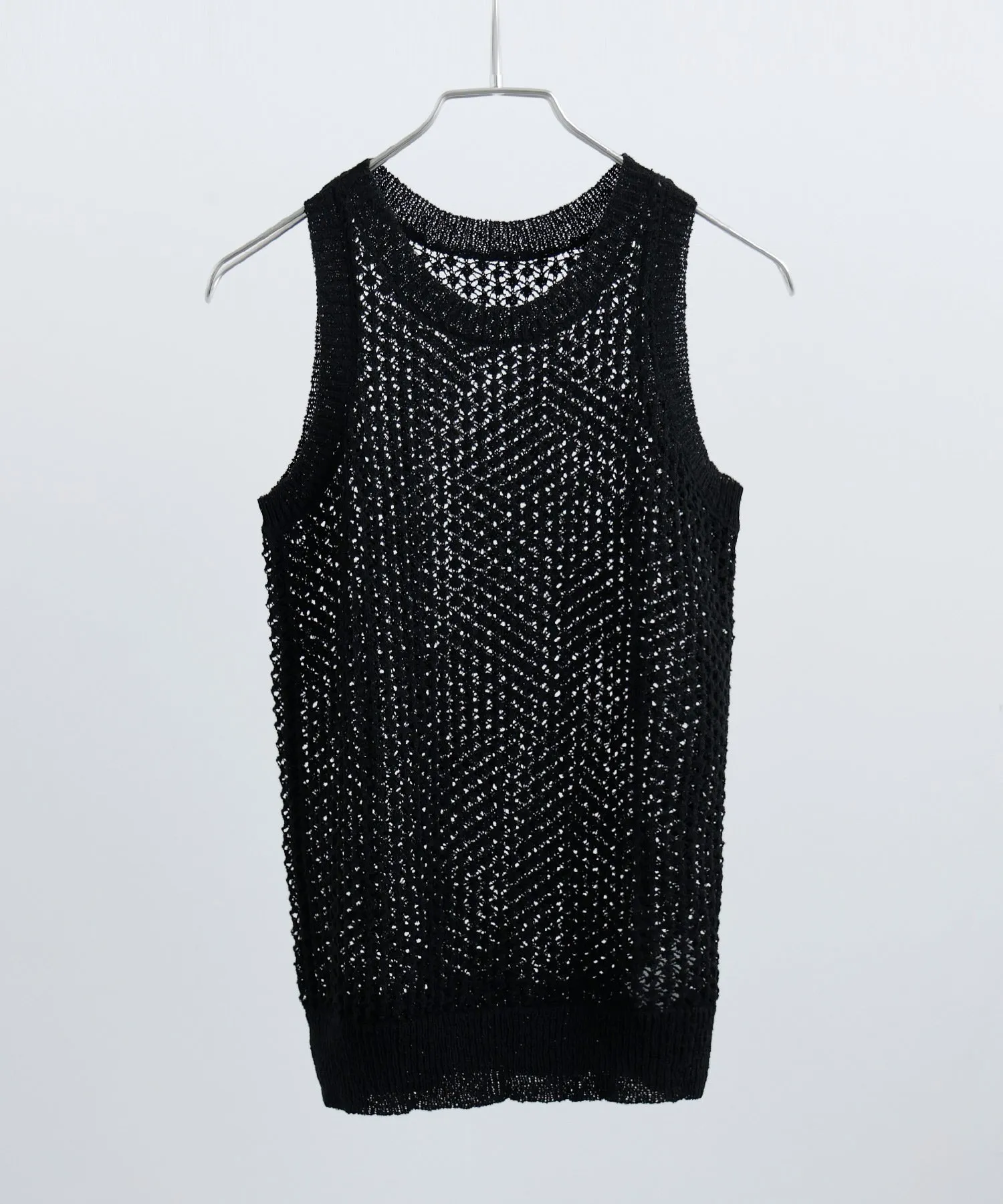 Loop Yarn Knit No Sleeve Tops