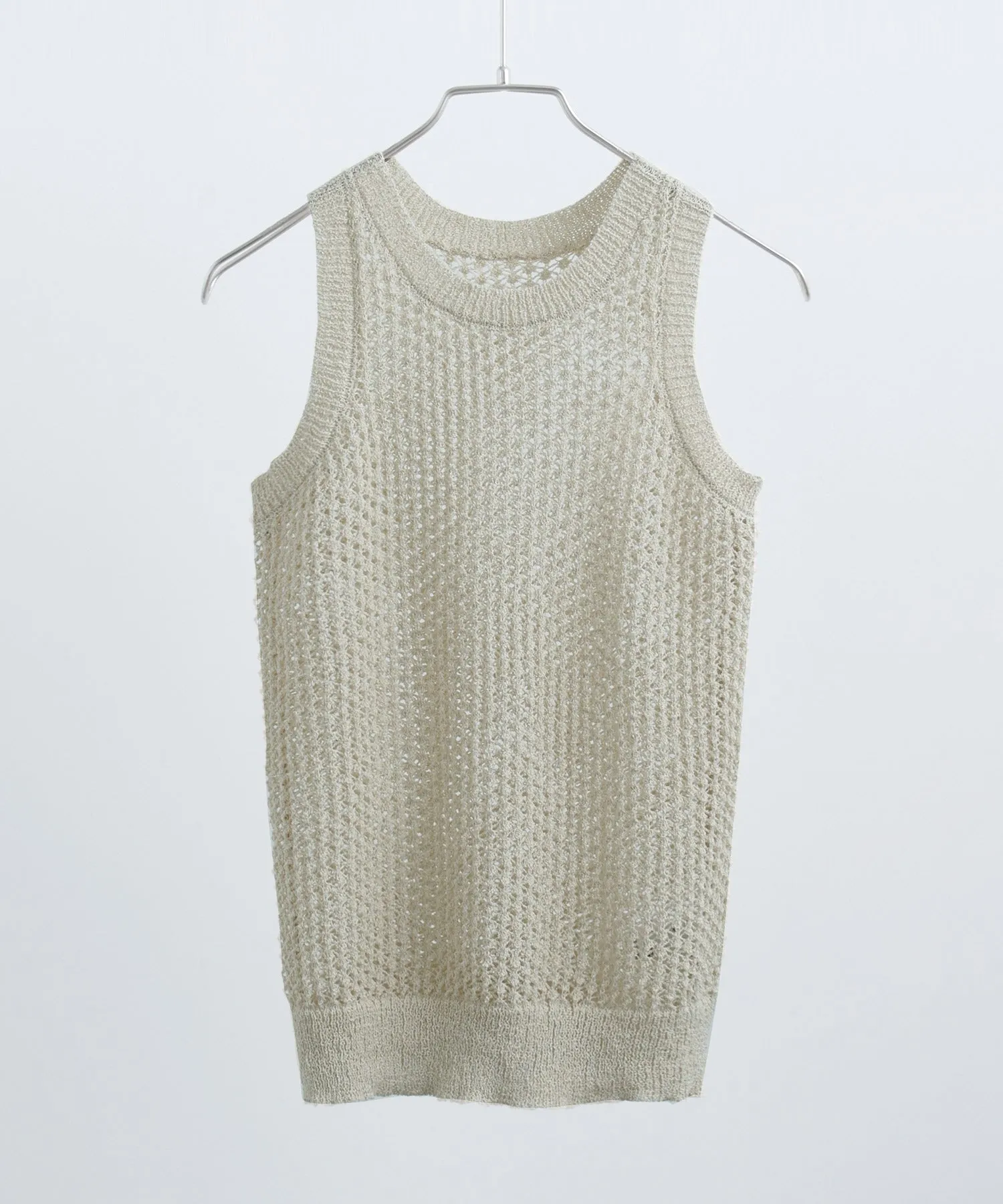 Loop Yarn Knit No Sleeve Tops