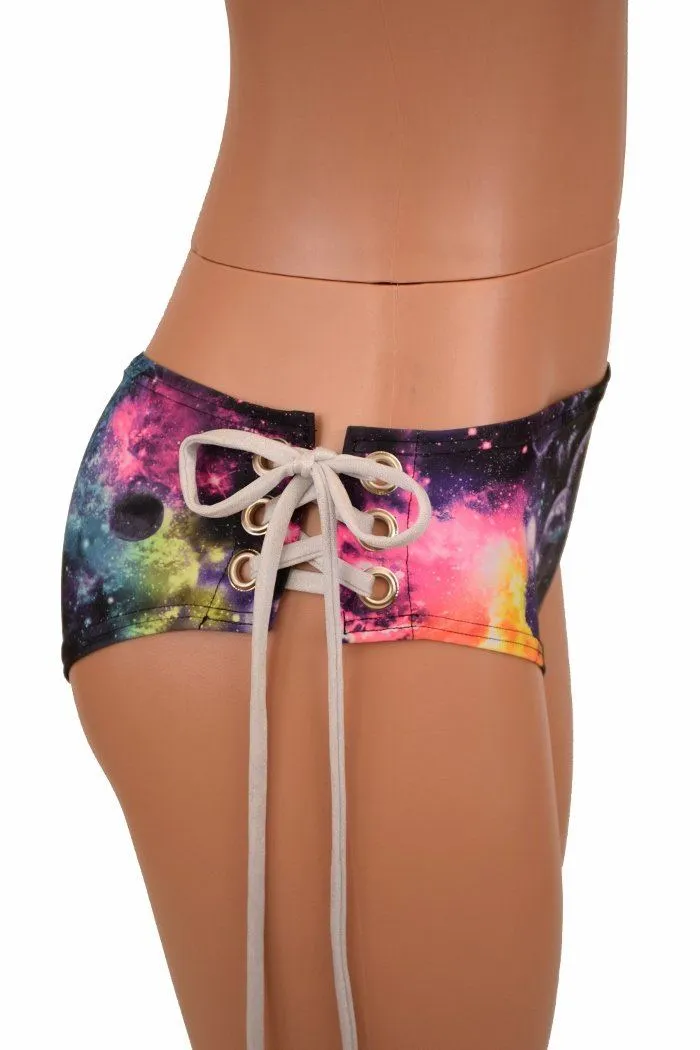Lowrise "Siren" Lace Up Shorts