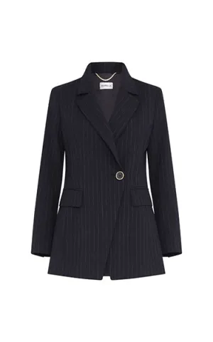 Marella Vanto Gabardine Jacket Navy