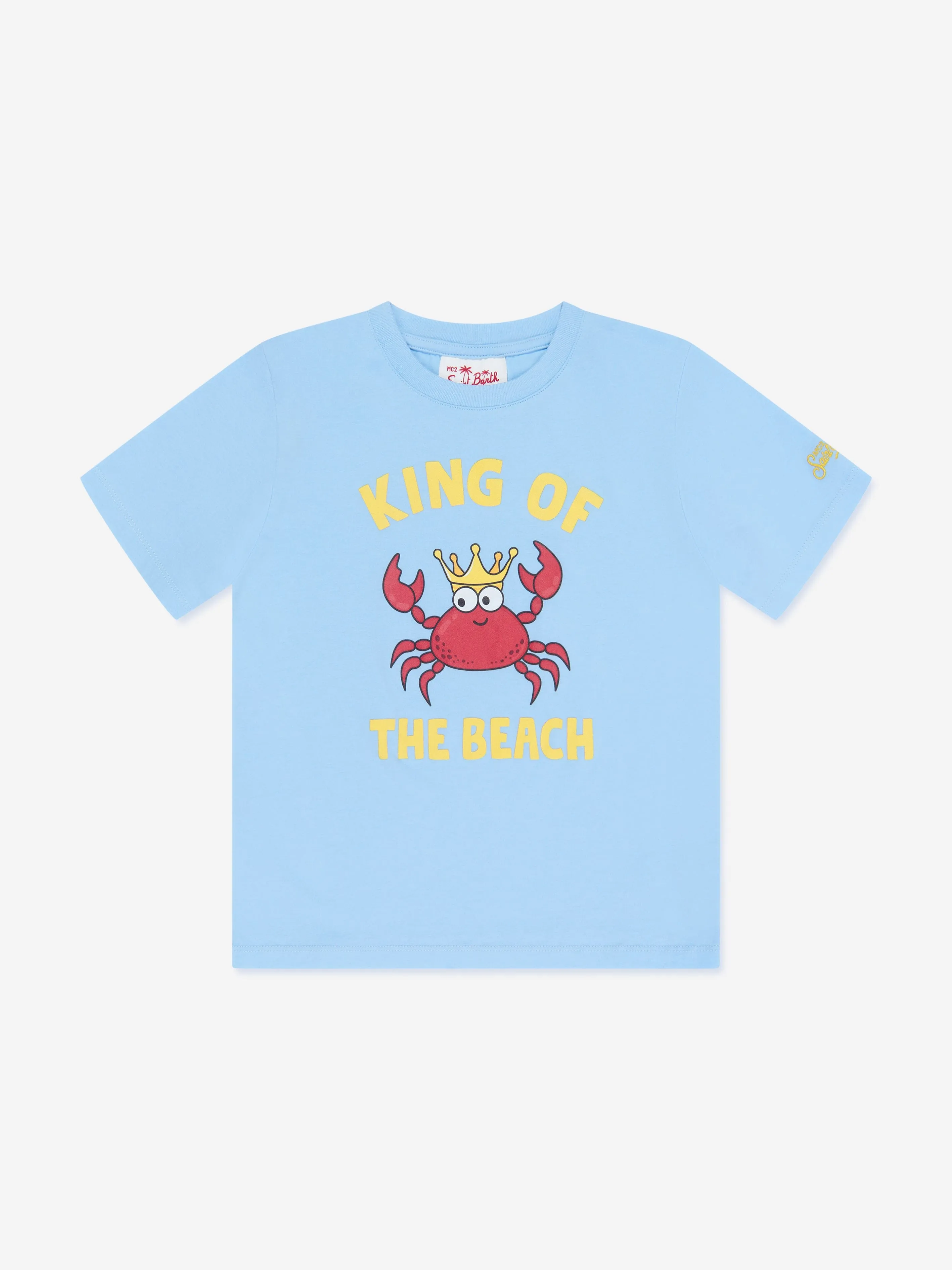 MC2 Saint Barth Boys King Crab Party T-Shirt in Blue