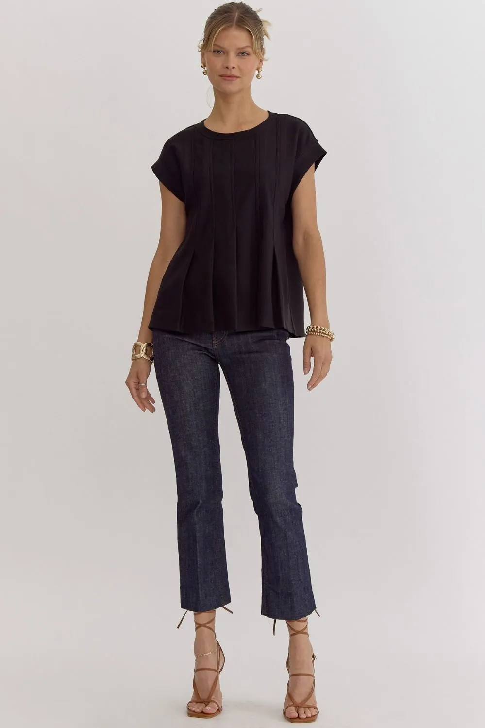 Natasha Pleated Top