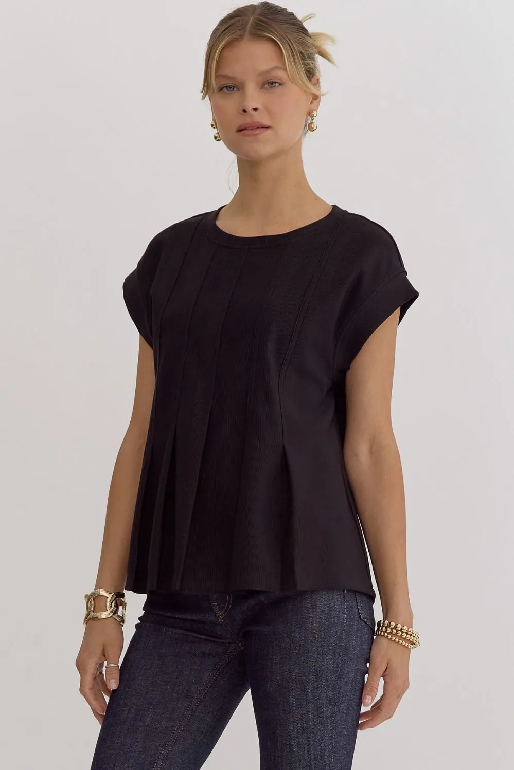 Natasha Pleated Top