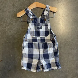 Osh Kosh Plaid Short Overalls - 18m