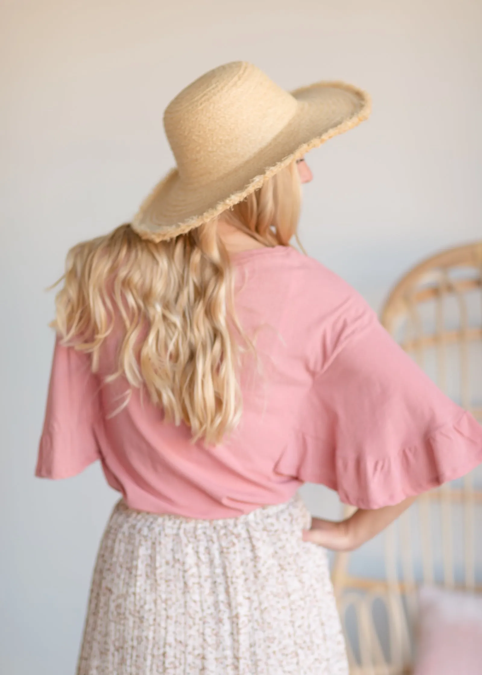 Pink Casual Ruffle Tee - FINAL SALE